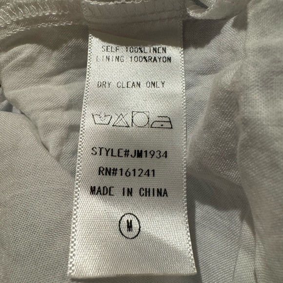 J.‎ Marie Linen tiered smocked blue white checkered Mini Skirt S - Picture 4 of 4